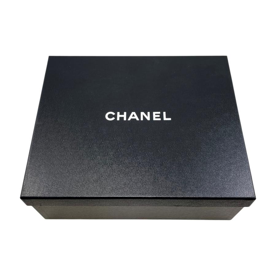 CHANEL クロシェサンダル ブラック 36 CHANEL シャネル サンダル チェーン ロゴ ツイード #36 黒
