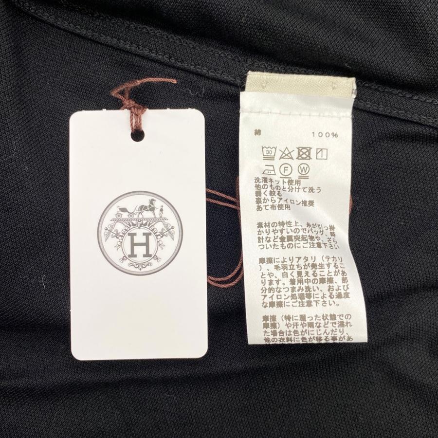 HERMES（エルメス） 半袖Tシャツ Hロゴ 刺繍 ポケット XLサイズ