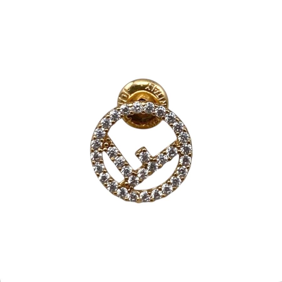 FENDI / ピアス/--/カラーストーン/GLD/レディース/8AG7386DMF089U/箱有 FENDI（フェンディ） ピアス エフ イズ 8AG7386DMF089U クリスタル