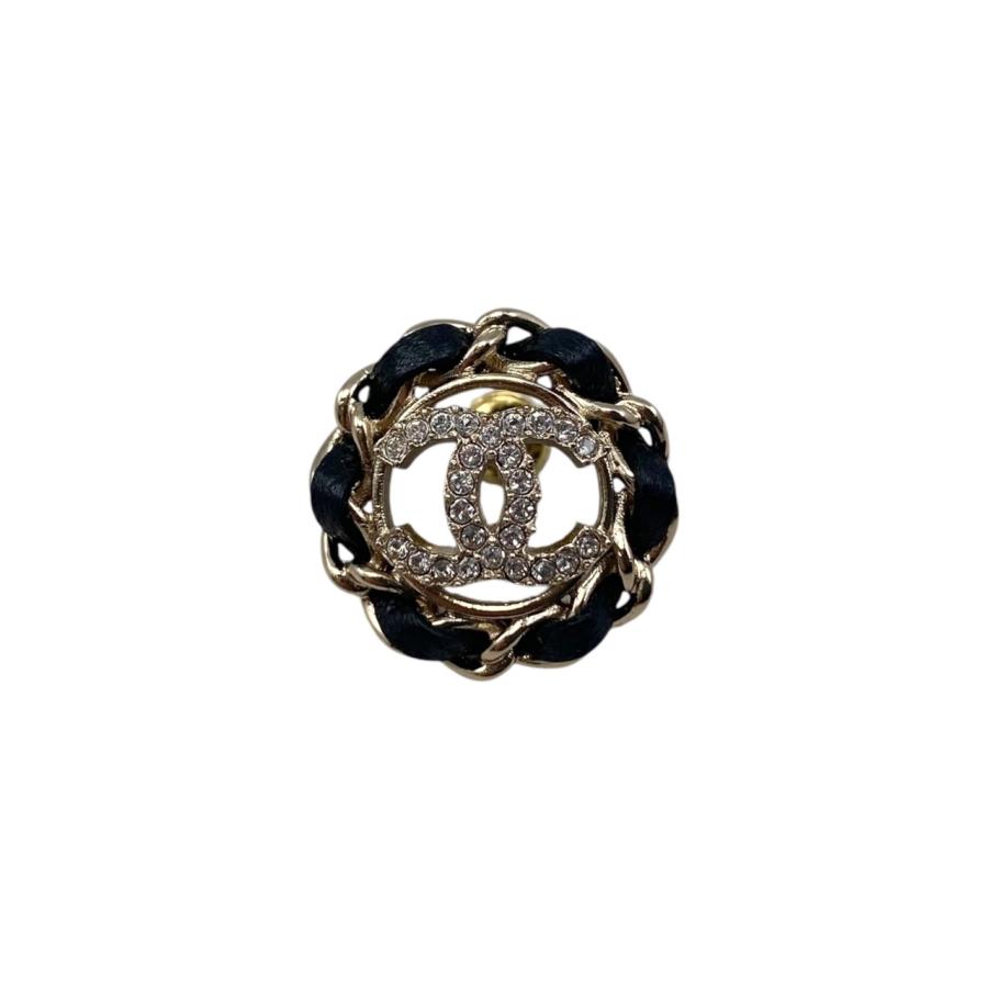 美品✨シャネル　ピアス　ココマーク　マトラッセ　ラインストーン　ラウンド　ダイヤ CHANEL（シャネル） ピアス ココマーク ラインストーン AB8297-B08169