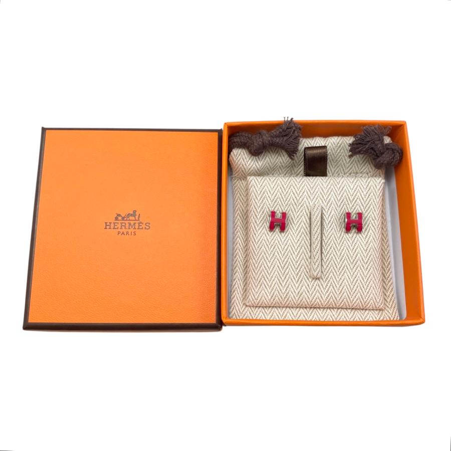 HERMES（エルメス） ピアス ポップアッシュ ミニ ポップH ピンク