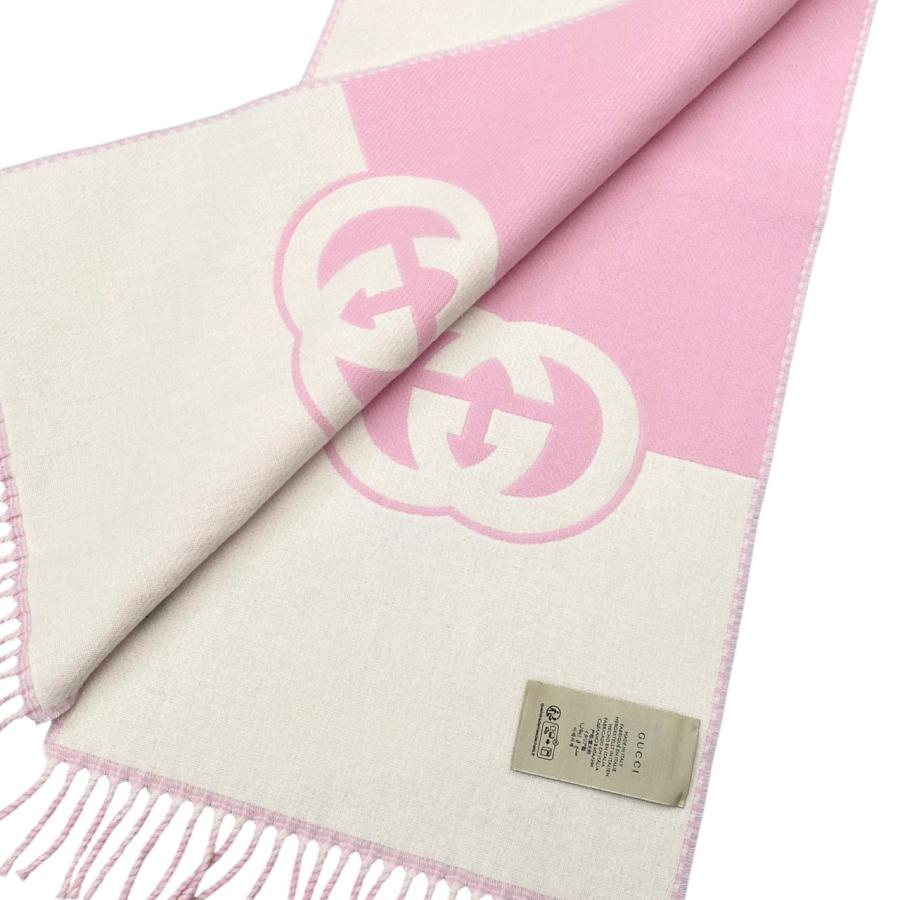 Gucci グッチ　マフラー　インターロッキング Gスカーフ ウールストール GUCCI】インターロッキングG ウール スカーフ (GUCCI/ストール