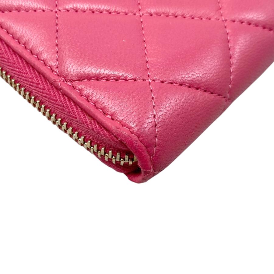 【売り切り品】CHANEL シャネル アイコンライン 長財布 ピンク ラムスキン 24年新作】CHANEL シャネル 長財布 マトラッセ ピンク