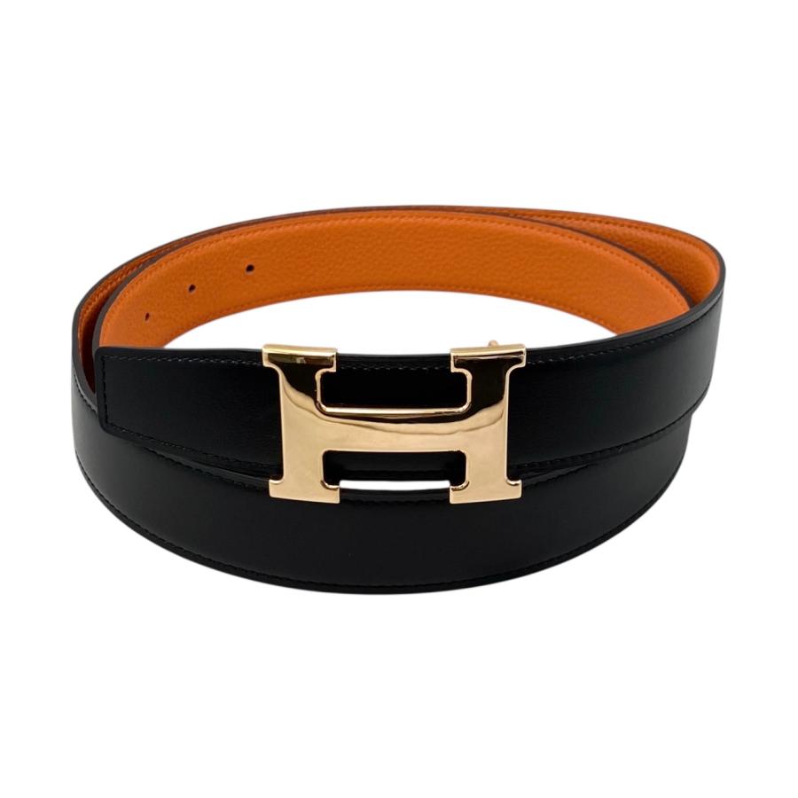 HERMES エルメス コンスタンス　Hベルト ベルト ブラックブラウン レザー HERMES エルメス コンスタンスHベルト リバーシブル ブラック