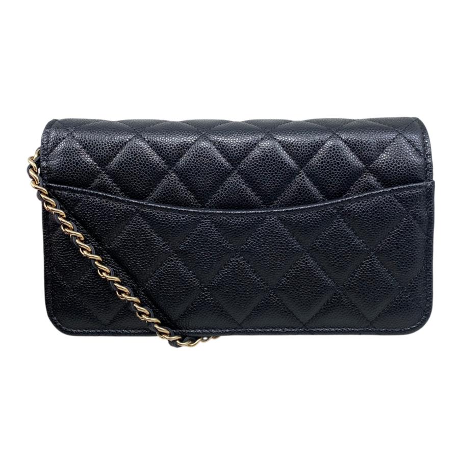 【美品】CHANEL マトラッセ キャビアスキン ショルダー　フォンケース CHANEL（シャネル） フォンケース マトラッセ ショルダーバッグ