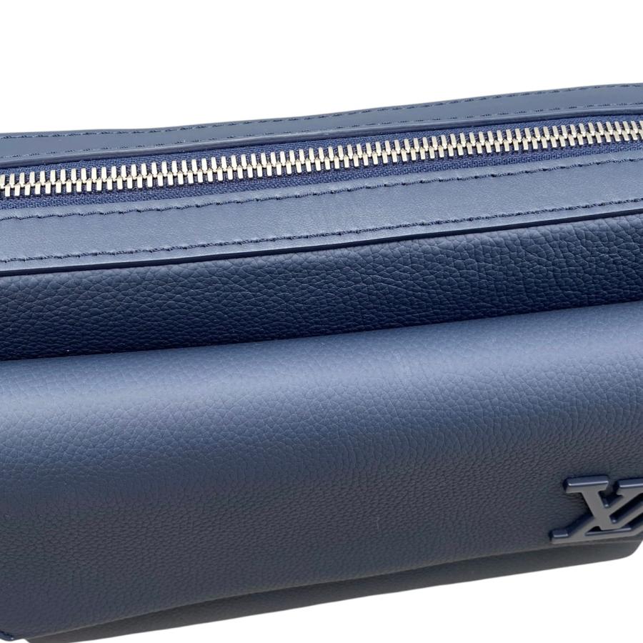 ルイヴィトン LOUIS VUITTON ファストライン･メッセンジャー M22611 LVアエロライン カバン 斜め掛け ポシェット ショルダーバッグ カーフレザー ブルーマリン ブルー 美品 LOUIS VUITTON（ルイ・ヴィトン） ショルダーバッグ ファストライン