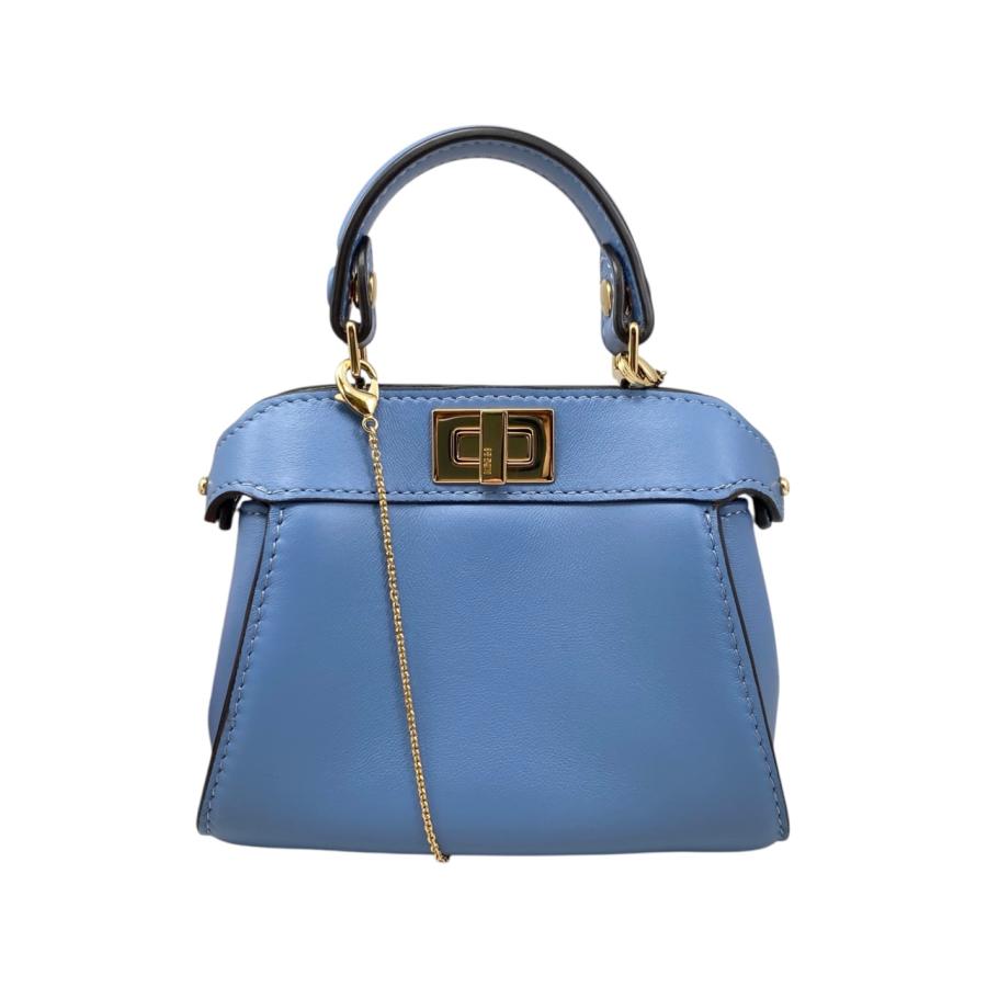 【極美品】フェンディ ナノ ピーカブー アクセサリーショルダーバッグ FENDI フェンディ ナノ ピーカブー チェーン ミニショルダー