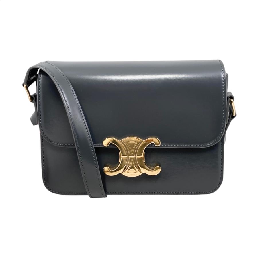 専用❗️高級カーフレザー♡CELINE✨セリーヌ　ショルダー　トリオンフ金具 CELINE（セリーヌ） トリオンフ フレーム チェーン ショルダーバック