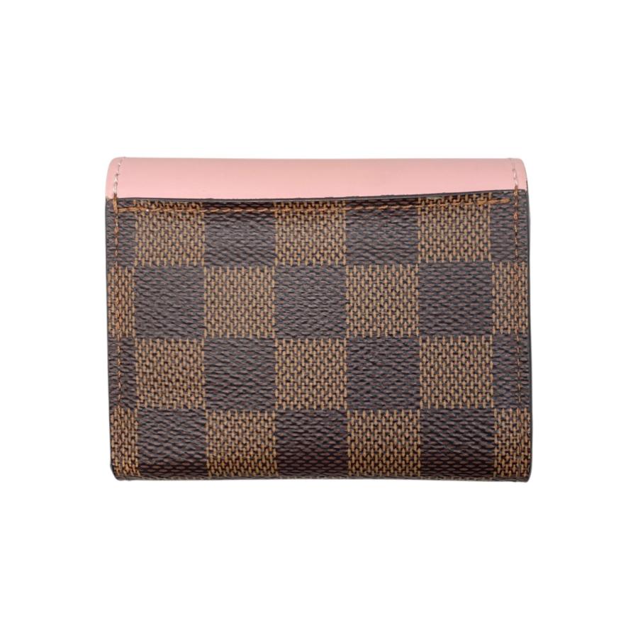 ルイヴィトン 三つ折り財布 ポルトフォイユ・ゾエ ダミエ ピンク N60167