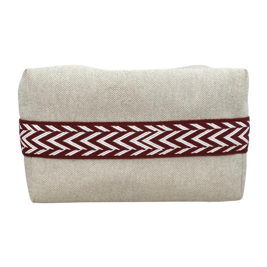 HERMES ブラック キャンバスポーチ　箱付き エルメスブリッドアブラック PM 黒 シルバー金具 レディース