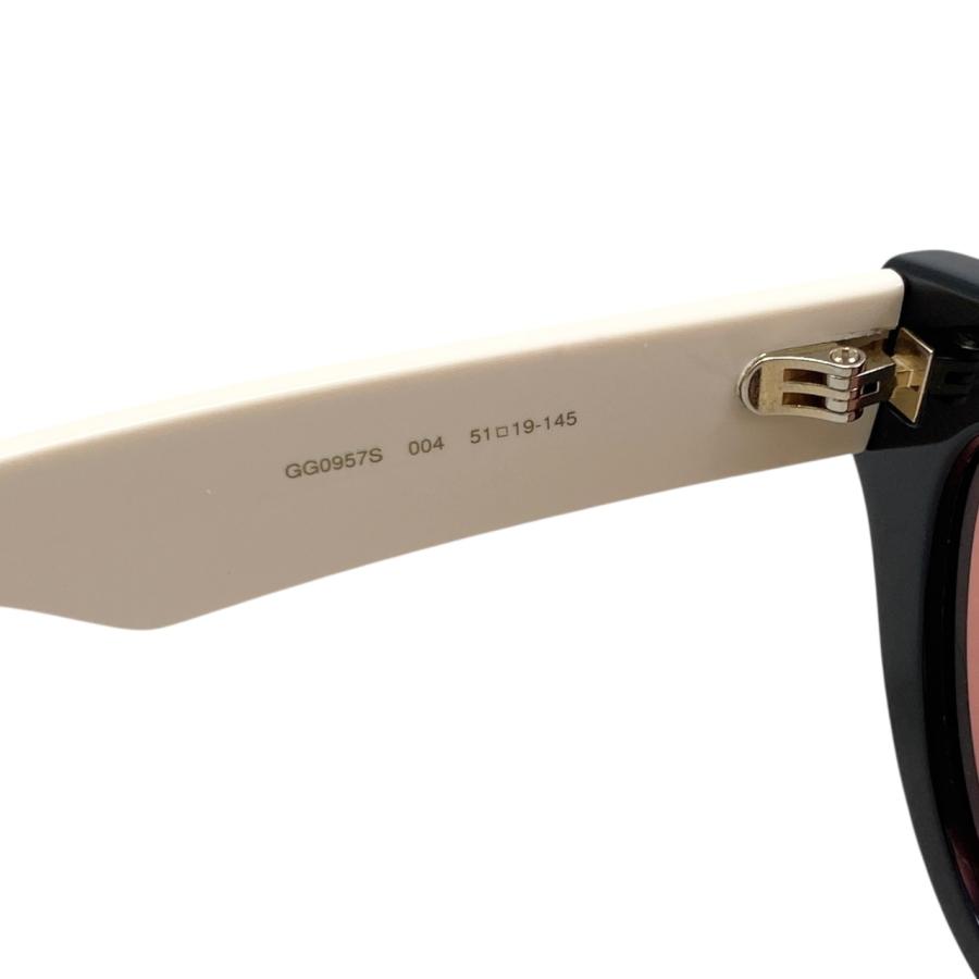 GUCCI（グッチ） サングラス ダブルG GG0957S ブラック ホワイト