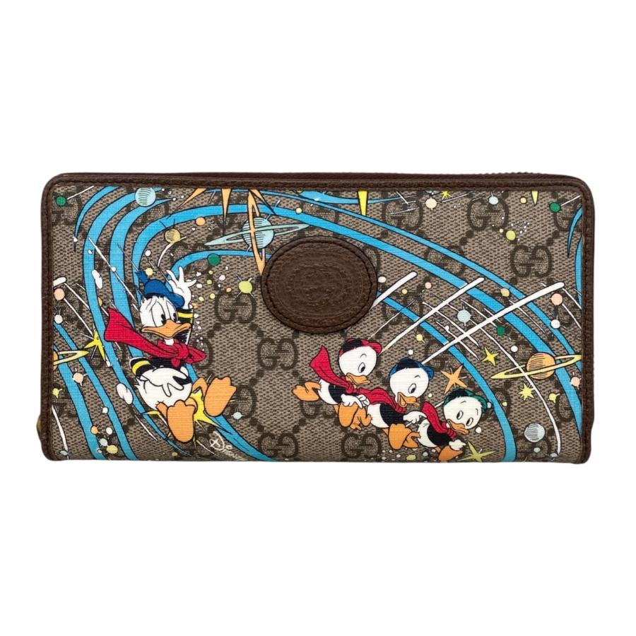 未使用級✨GUCCI×DISNEY GGスプリーム ジップアラウンドウォレット 新品】グッチ/全ファスナー付長財布/ジップアラウンド