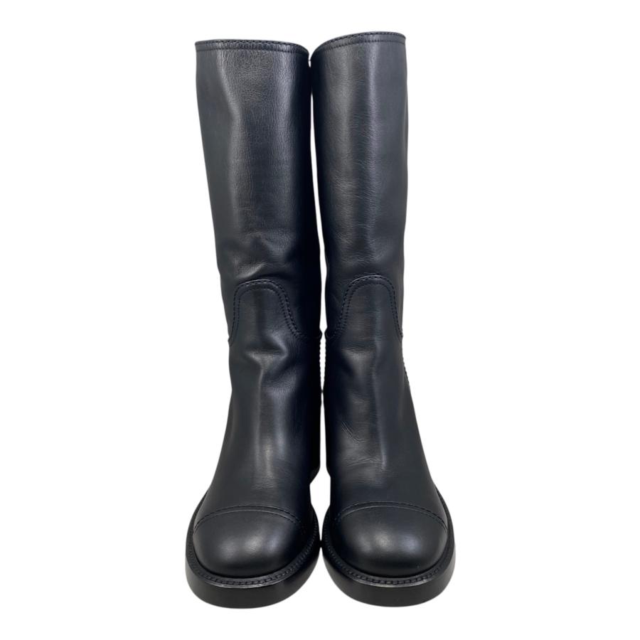 CHANEL シャネル ロングブーツ ココマーク G39614 37サイズ レザー