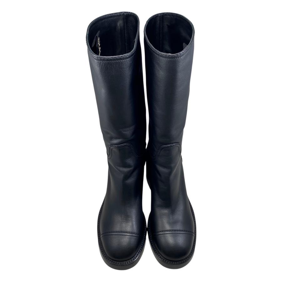 CHANEL シャネル ロングブーツ ココマーク G39614 37サイズ レザー