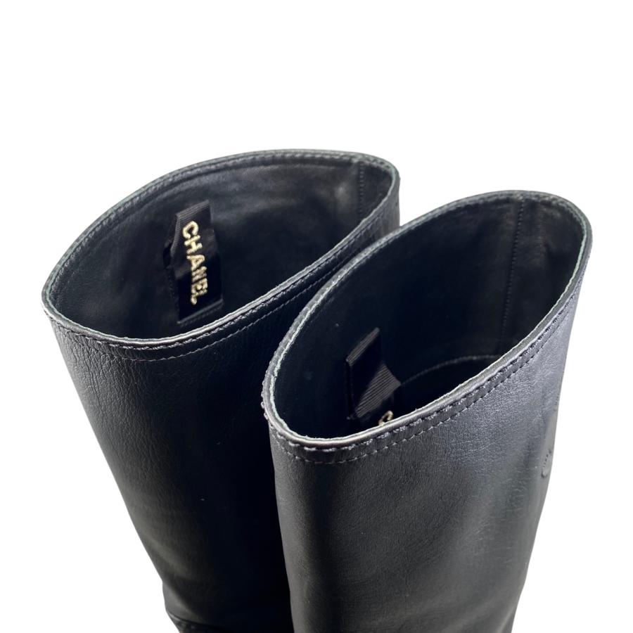 CHANEL シャネル ロングブーツ ココマーク G39614 37サイズ レザー
