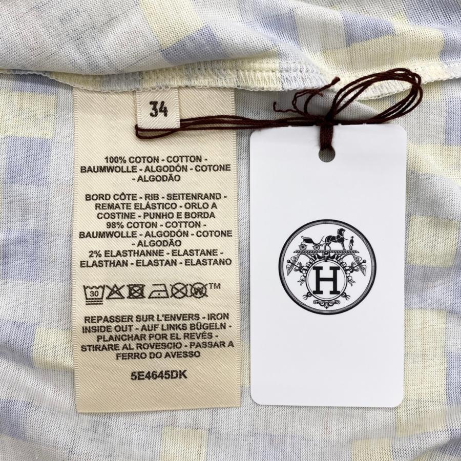 HERMES（エルメス） 半袖Tシャツ ボルデュックチェックマイクロ