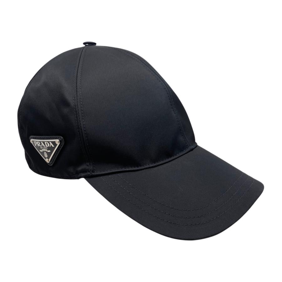 プラダ PRADA キャップ 三角プレート トライアングルロゴ 2HC274 1JHC ブラック PRADA（プラダ） 帽子 トライアングルロゴ ベースボールキャップ