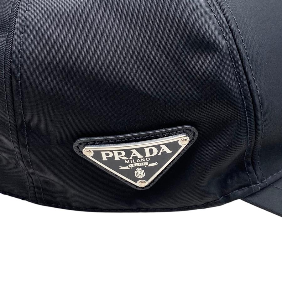 【極美品】プラダ RE-NYLON ベースボールキャップ ブラック 三角ロゴ PRADA（プラダ） キャップ Re Nylon ベースボールキャップ ナイロン