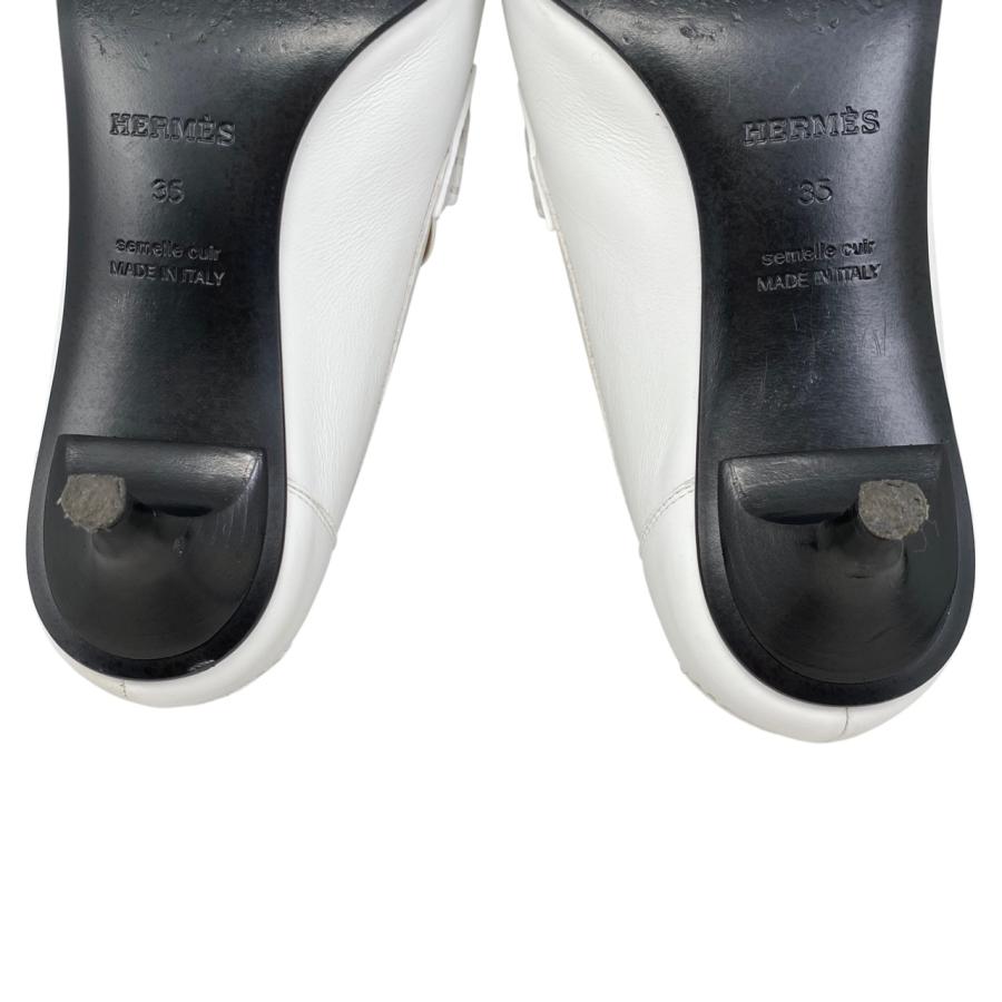 HERMES（エルメス） パンプス グロリアス Hロゴ 35サイズ レザー