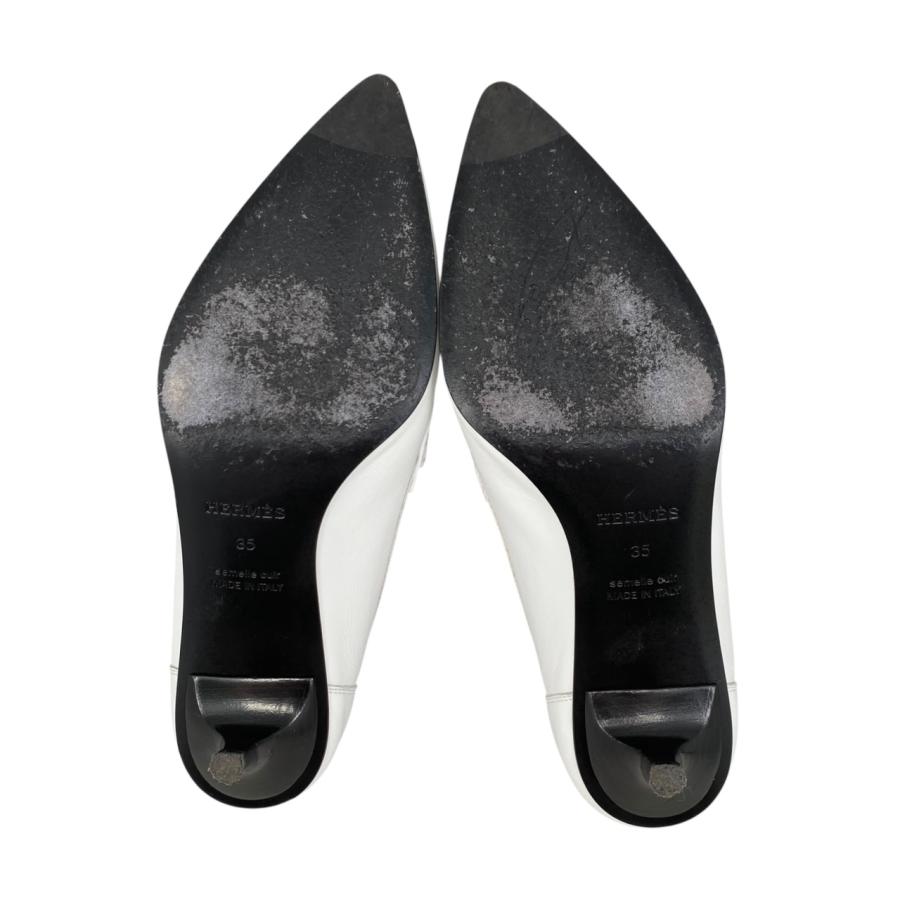 HERMES（エルメス） パンプス グロリアス Hロゴ 35サイズ レザー