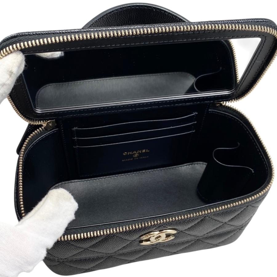 ♦︎極美品♦︎CHANELマトラッセキャビアスキンキーケース ブラック ゴールド金具 6ad4230-r】シャネル キーケース マトラッセ キャビアスキン ブラック