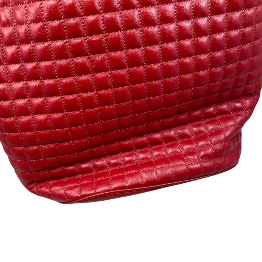 CELINE リュックサック バックパック サークルロゴ金具 ナイロン レッド CELINE（セリーヌ） リュックサック Cチャーム スモール バックパック