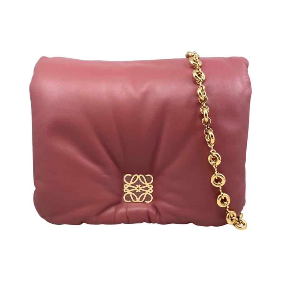 ★3日以内返品可★ 美品 LOEWE ロエベ ラムスキン パファー ゴヤバッグ A896P41X14 2wayショルダーバッグ パープル ラムスキン レディース 4loe16-00538_01.jpg