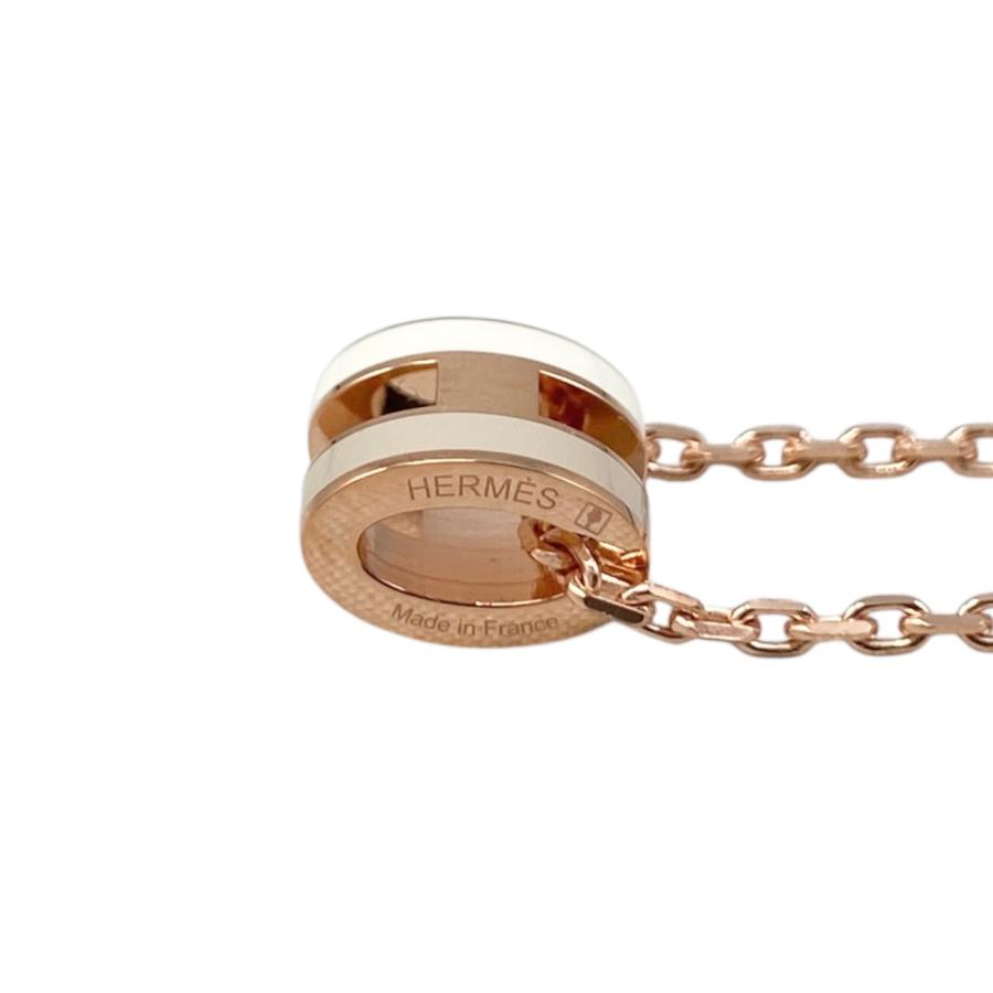 Hermes エルメス ミニポップH ローズゴールド　白　新品未使用 ◇HERMES◇エルメス Mini Pop H pendant ミニポップH ペンダント