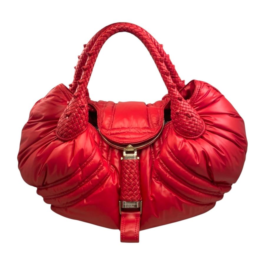 フェンディ　モンクレール　コラボ　バック　スパイバッグ　レッド FENDI フェンディ×モンクレールコラボ ハンドバッグ スパイバッグ