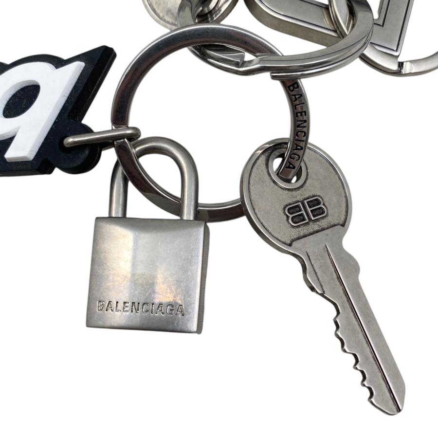 バレンシアガ　キーリング 2024夏◇超レア！ミラー付き マルチカラー AKI キーリング