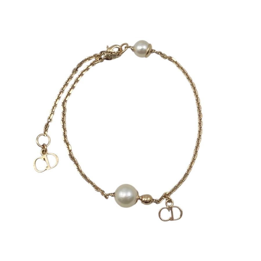 Dior Petit CD ブレスレット ゴールド Petit CD Double Bracelet Gold-Finish Metal and Sparkling Crystals