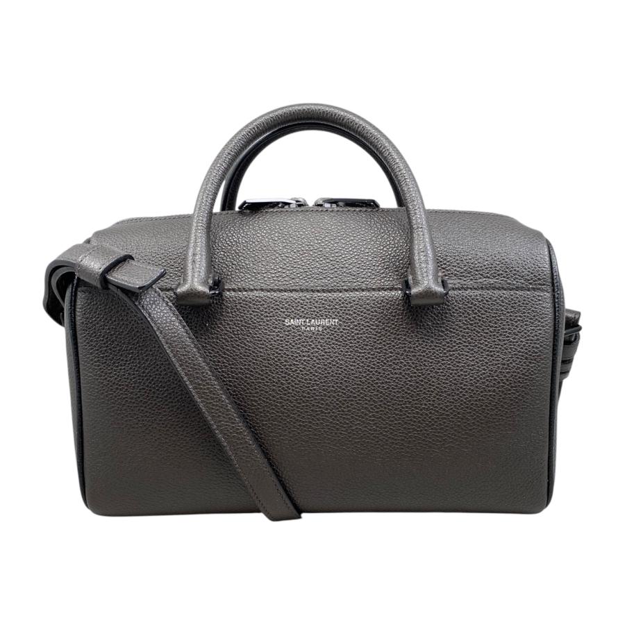 【美品】サンローラン　ベイビーダッフル　2way ショルダー　バッグ SAINT LAURENT サンローラン ベイビーダッフル 2way グレー ショルダー