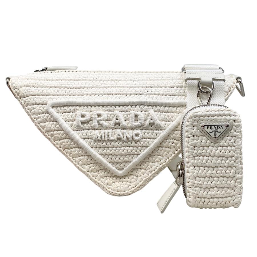 PRADA（プラダ） ショルダーバッグ トライアングル 1BH190 ラフィア