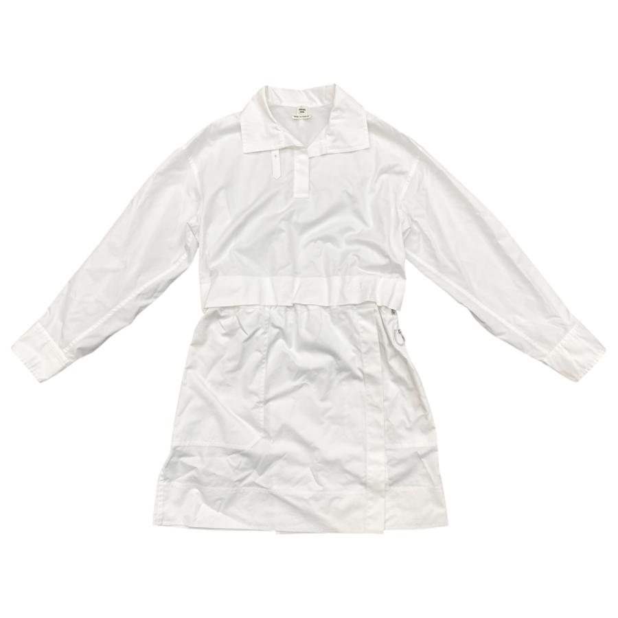 HERMES エルメス フリル ジップ　ドレス　シャツ HERMES エルメス フリル ジップ ドレス シャツ HERMES エルメス フリル
