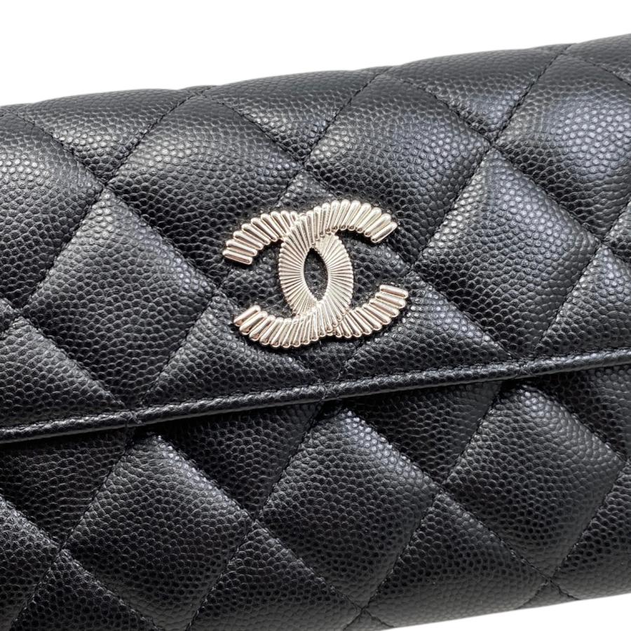 25 CHANEL シャネル　三つ折り財布　マトラッセ　キャビアスキン CHANEL（シャネル） 3つ折り財布 ミディアムウォレット 2025年クルーズ