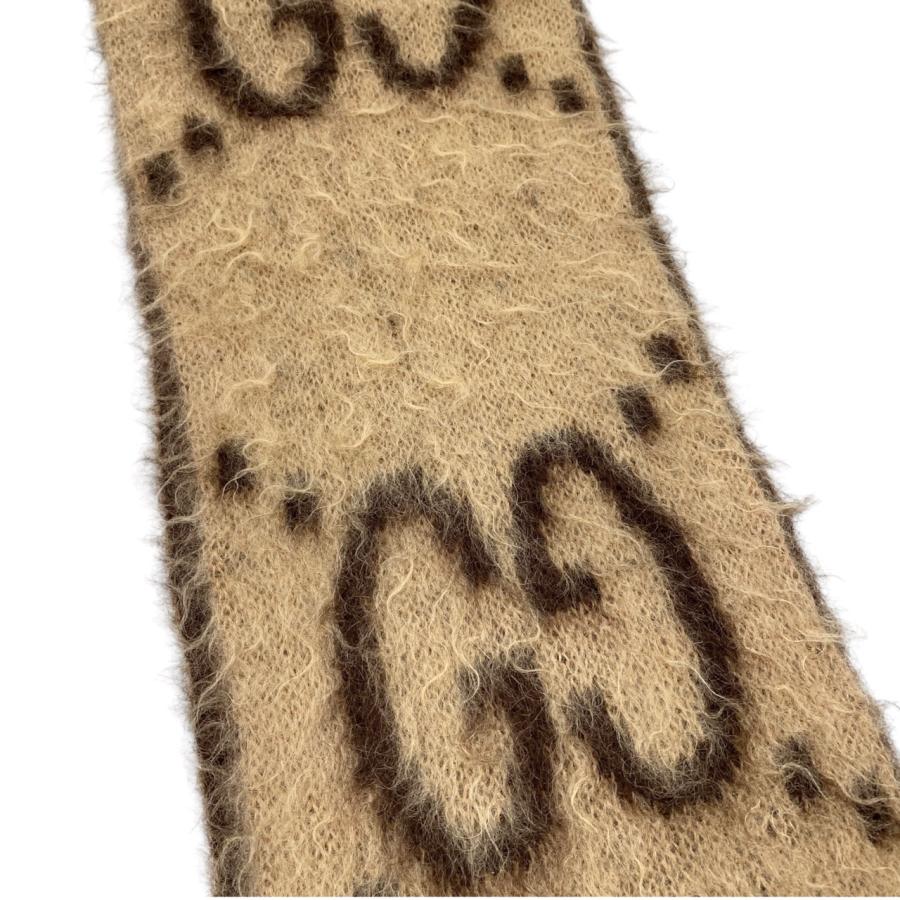 GUCCI GGロゴマフラー ベージュ ブラウン GUCCI GGロゴマフラー ベージュ/ブラウン - メルカリ