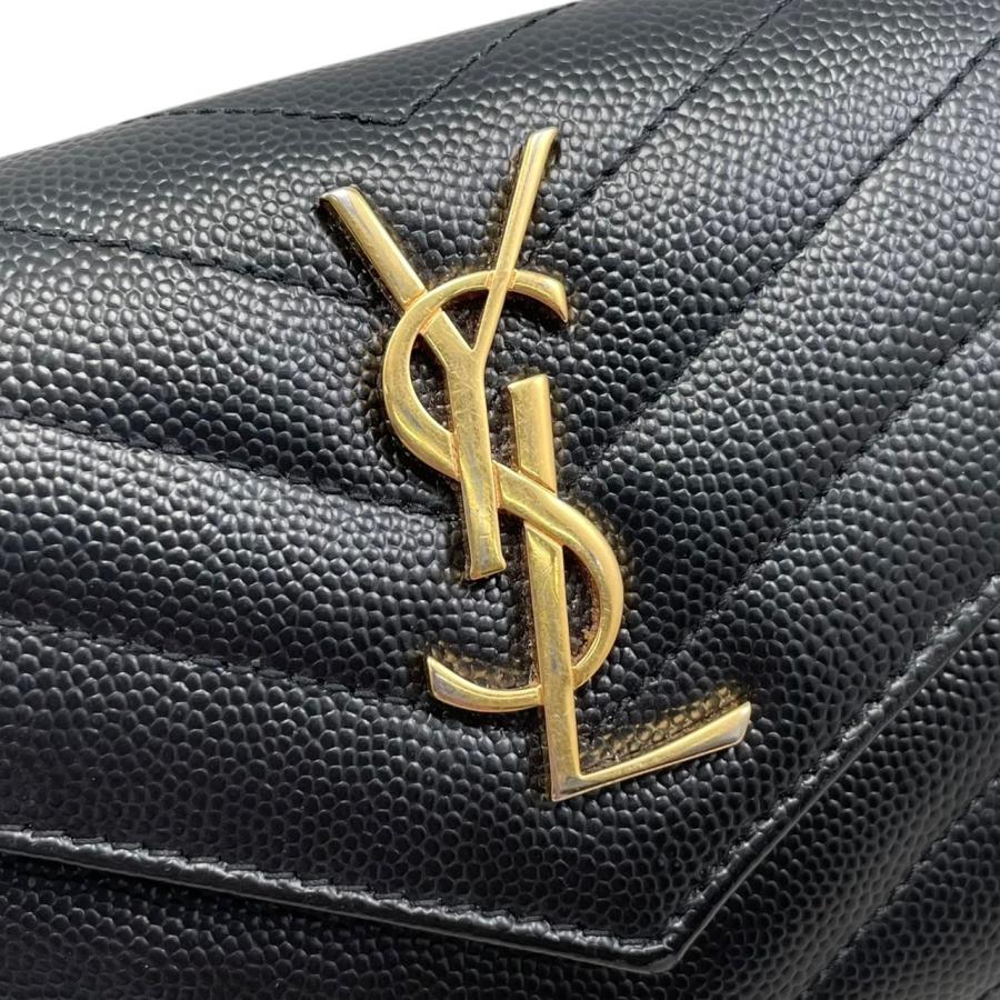 SAINT LAURENT サンローラン 3つ折り財布 モノグラム コンパクト