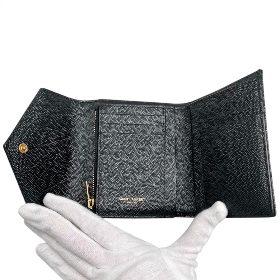 SAINT LAURENT サンローラン 3つ折り財布 モノグラム コンパクト