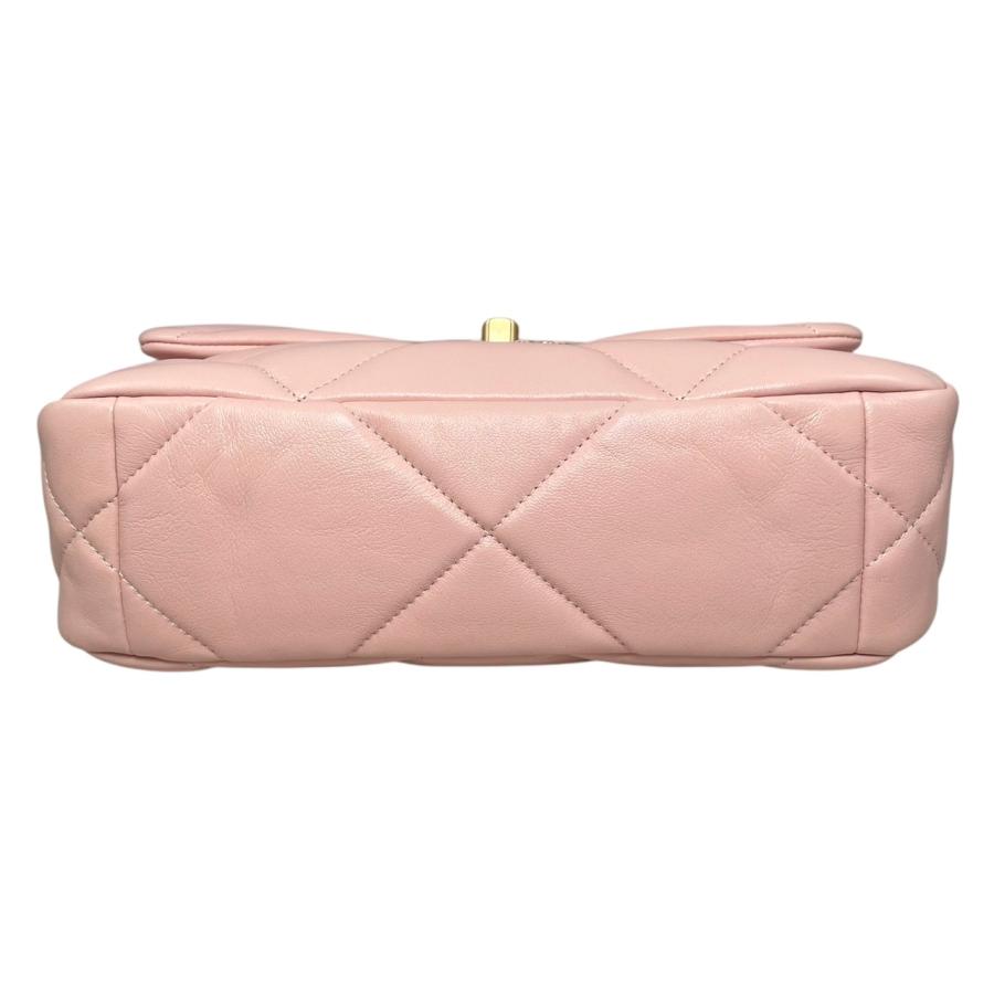 シャネル CHANEL CHANEL19フラップバッグ AS1160 ピンク　ゴールド・シルバー金具  キャンバス レディース ショルダーバッグ CHANEL - シャネル CHANEL CHANEL19フラップバッグ AS1160 ピンク