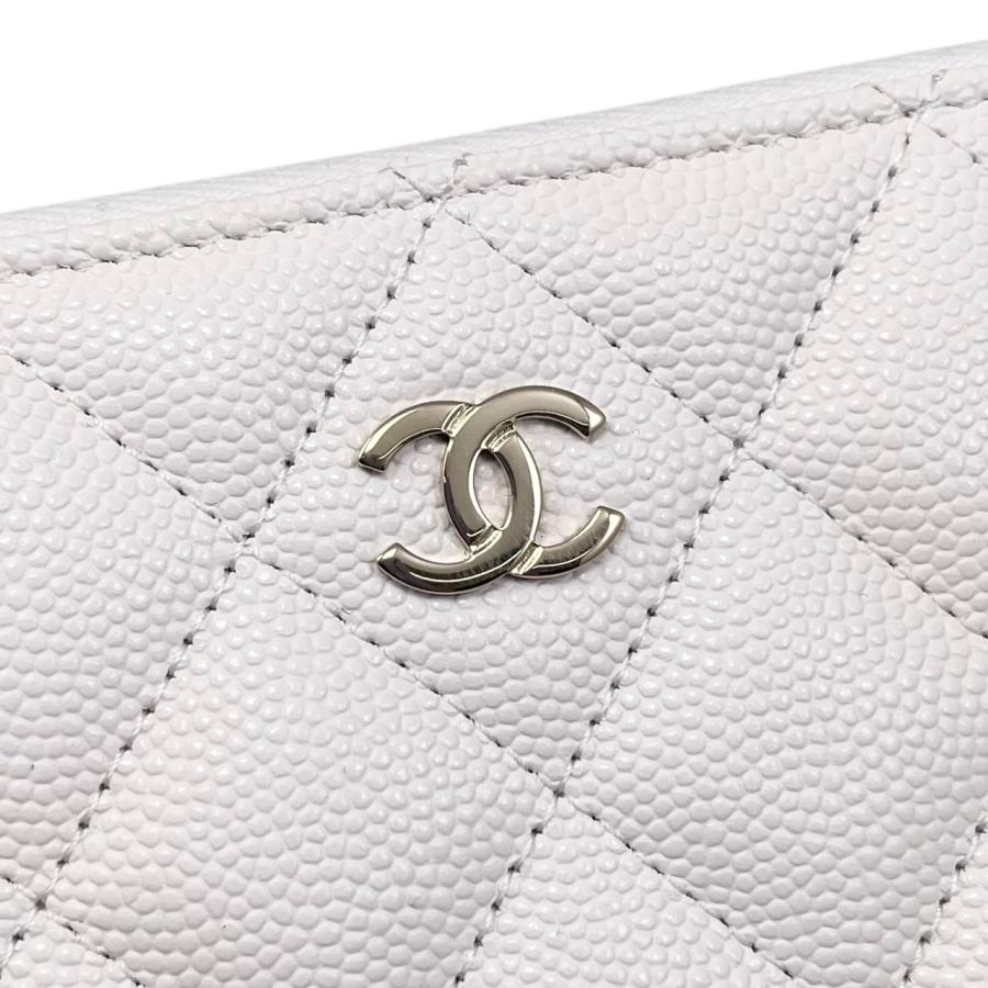 シャネル マトラッセ キャビアスキン ロングウォレット ホワイト AP0242 CHANEL（シャネル） シャネル/マトラッセクラシック/ロングジップ