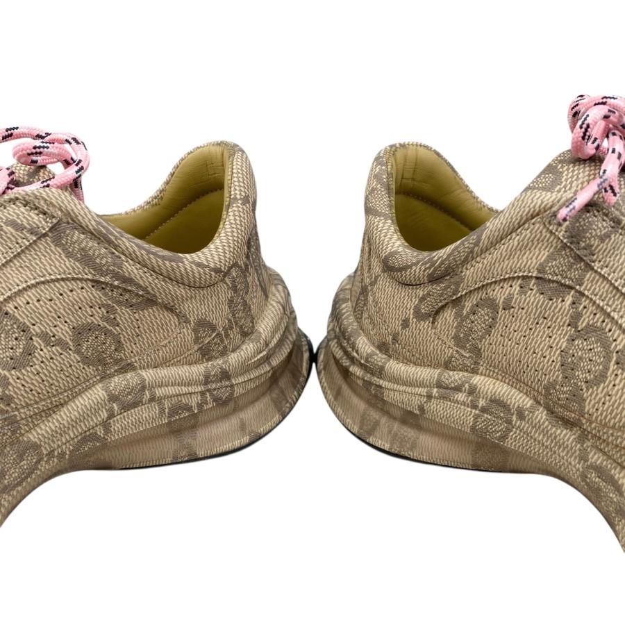 GUCCI（グッチ） スニーカー RUN GGロゴ 725612 34 1/2サイズ ブラウン