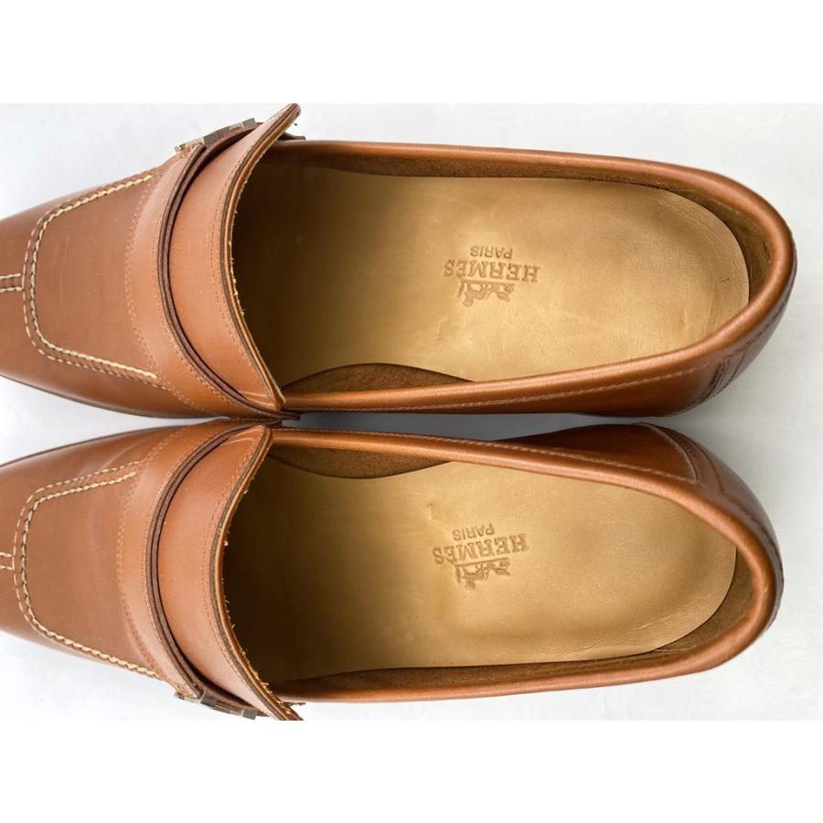 HERMES エルメス ローファー ブラウン 革靴 シューズ 茶色 HERMES エルメス ローファー ブラウン 革靴 シューズ 茶色