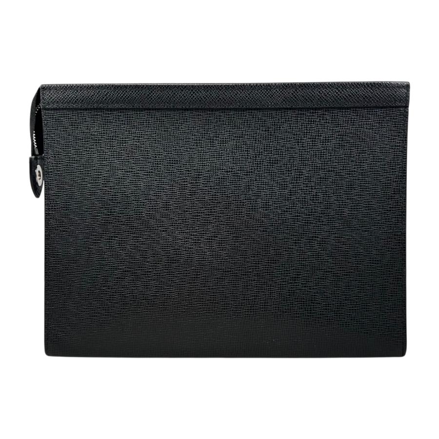 Louis Vuitton 黒 レザー クラッチバッグ LOUIS VUITTON クラッチバッグ 黒