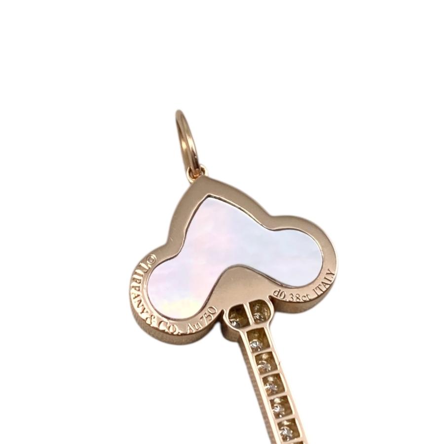 【美品】ティファニー　フルールドリス キーバーペンダント　ローズゴールド TIFFANY&Co.（ティファニー） ペントップ フルール ド リス キー Au750