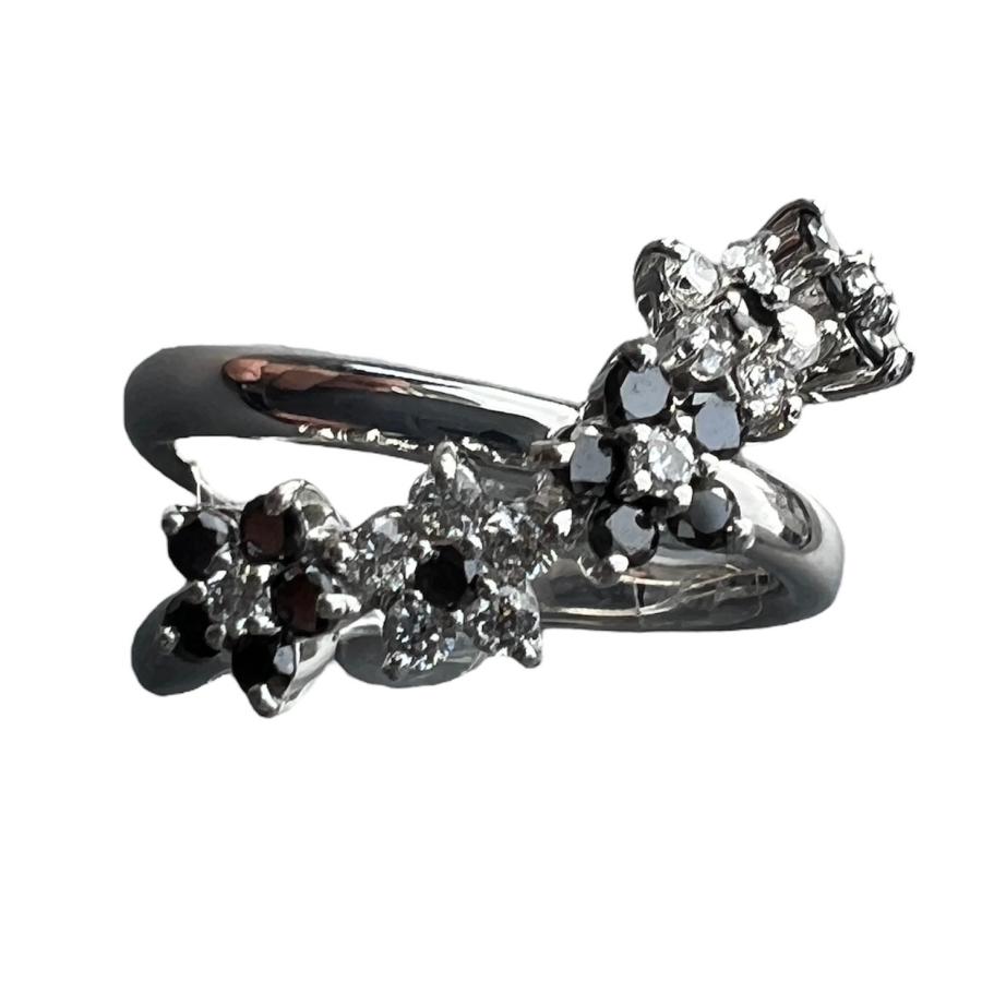 Ponte Vecchio 蝶ピアス(片耳用) ブラックダイヤモンド 18KWG Ponte