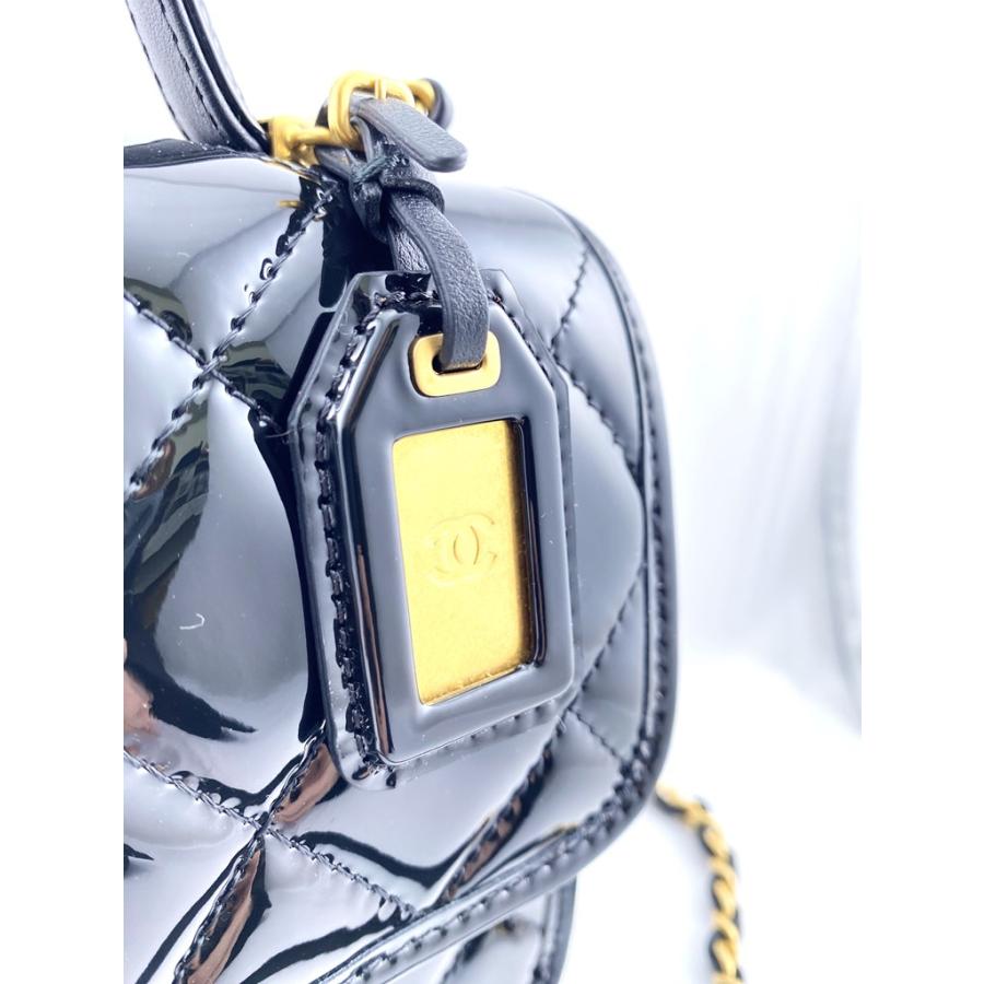 CHANEL(シャネル) ショルダーバッグ美品  スモール トップハンドル フラップ バッグ/マトラッセ AS3652 黒 チェーンショルダー/ヴィンテージゴールド金具/2WAY/メタルシリアルプレート レザー シャネル スモール トップハンドル フラップバッグ ブラック/ゴールド