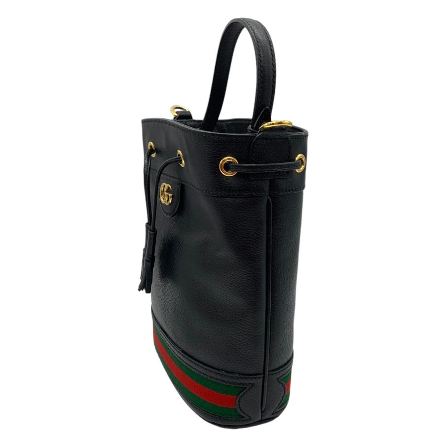 グッチ GGスモールバゲット オフィディア ショルダーバッグ レザー 610846 ブラック レディース GUCCI  中古 GUCCI（グッチ） GGスモールバゲット オフィディア ショルダーバッグ