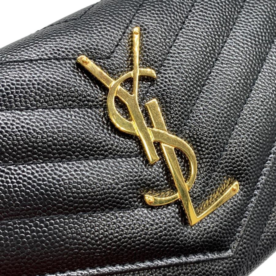 SAINT LAURENT サンローラン 2つ折り財布 ラージフラップウォレット