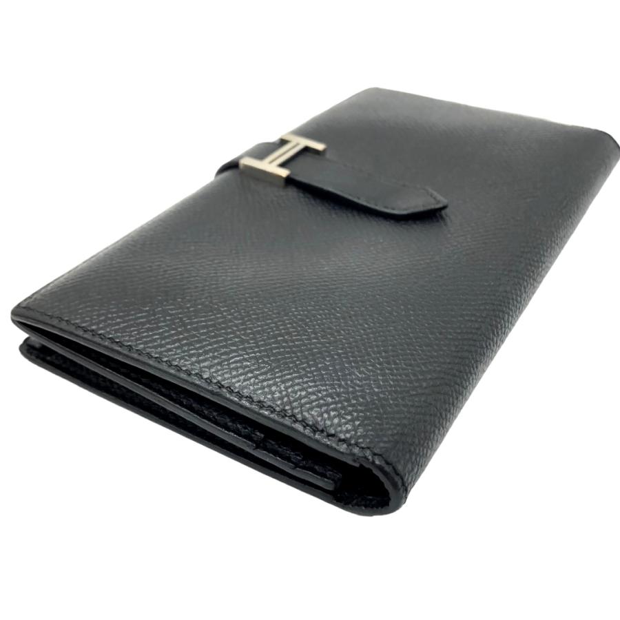 HERMES（エルメス） 2つ折り長財布 ベアンスフレ Z刻印 ブラック