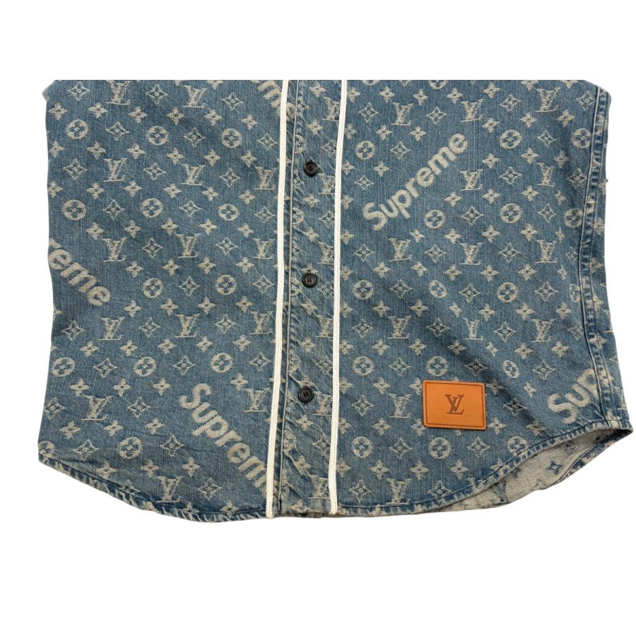 SUPREME デニム ベースボールシャツ　M supreme デニム ベースボールシャツ